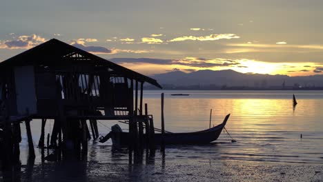 Sunrise-wooden-fisherman-house
